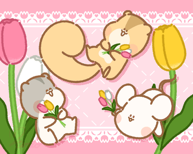 튤립을 들고 (Carrying a tulip)