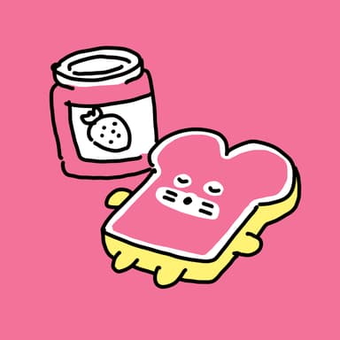 딸기팩하는 빵쥐
