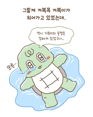 거북목 거북이가 되어버려..
