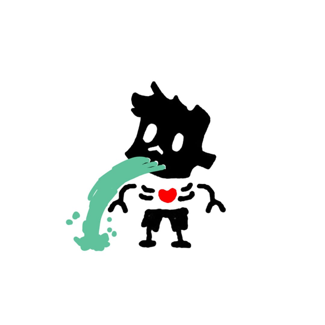 zombie boy throwing 