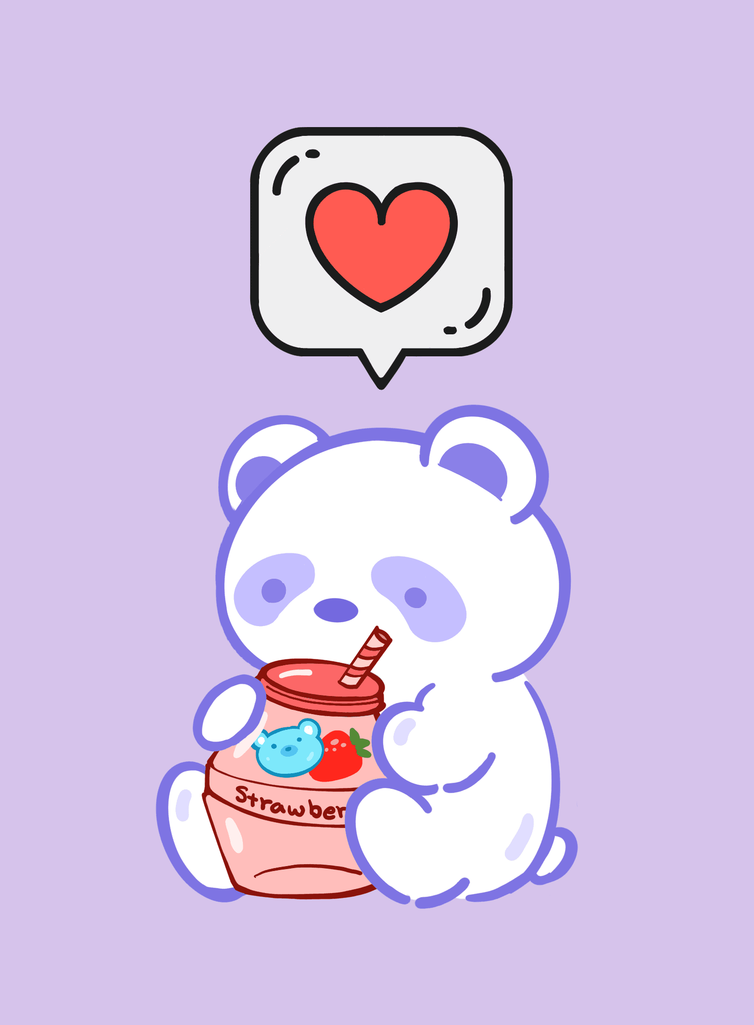 딸기 단지 우유 좋아하는 달빛곰 No. 21