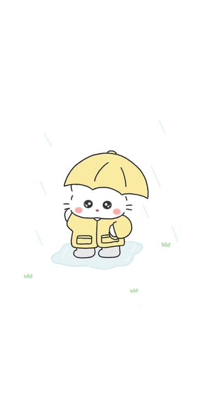 우산을 썼다냥