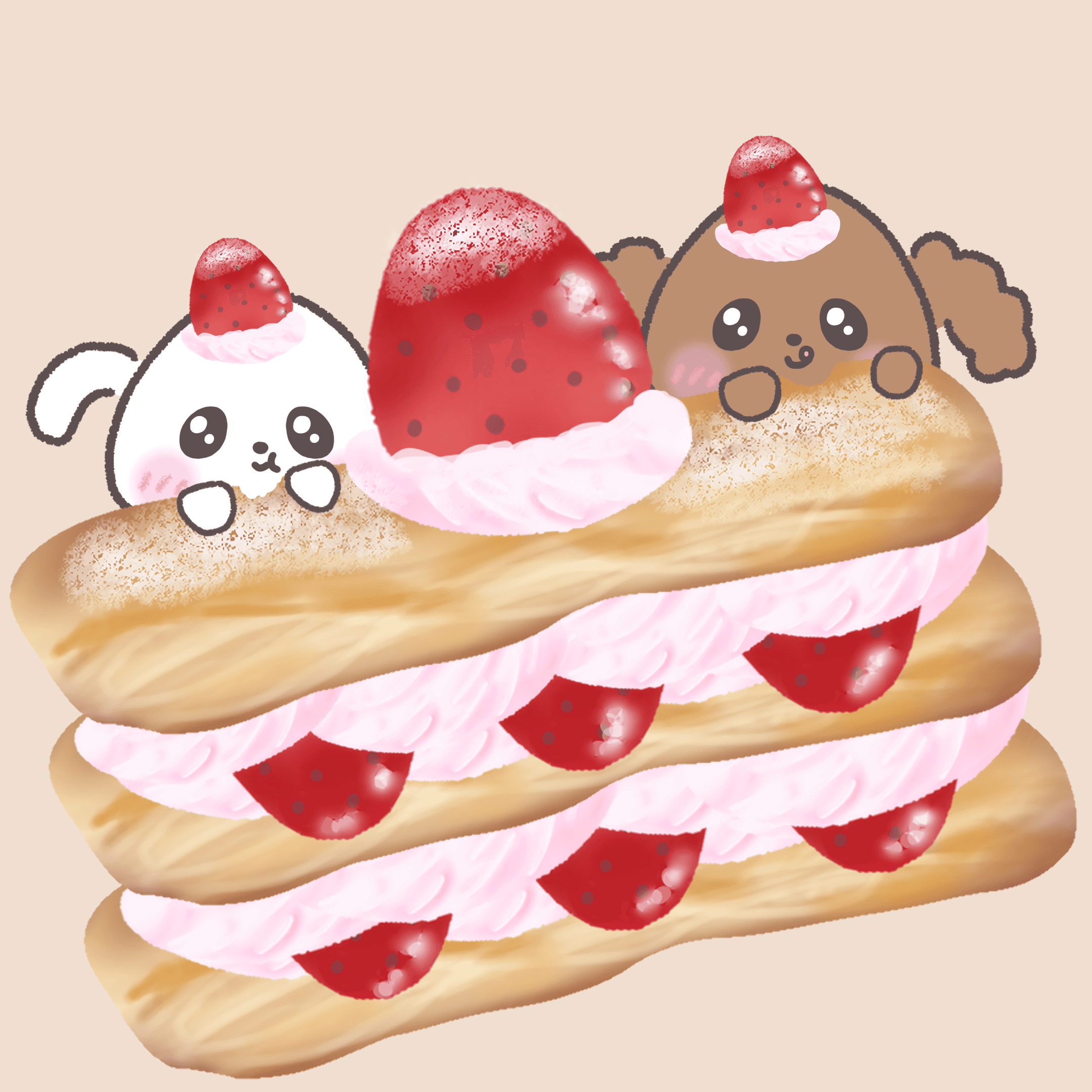 いちごのミルフィーユ