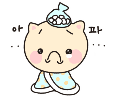 아픈 빵냥이