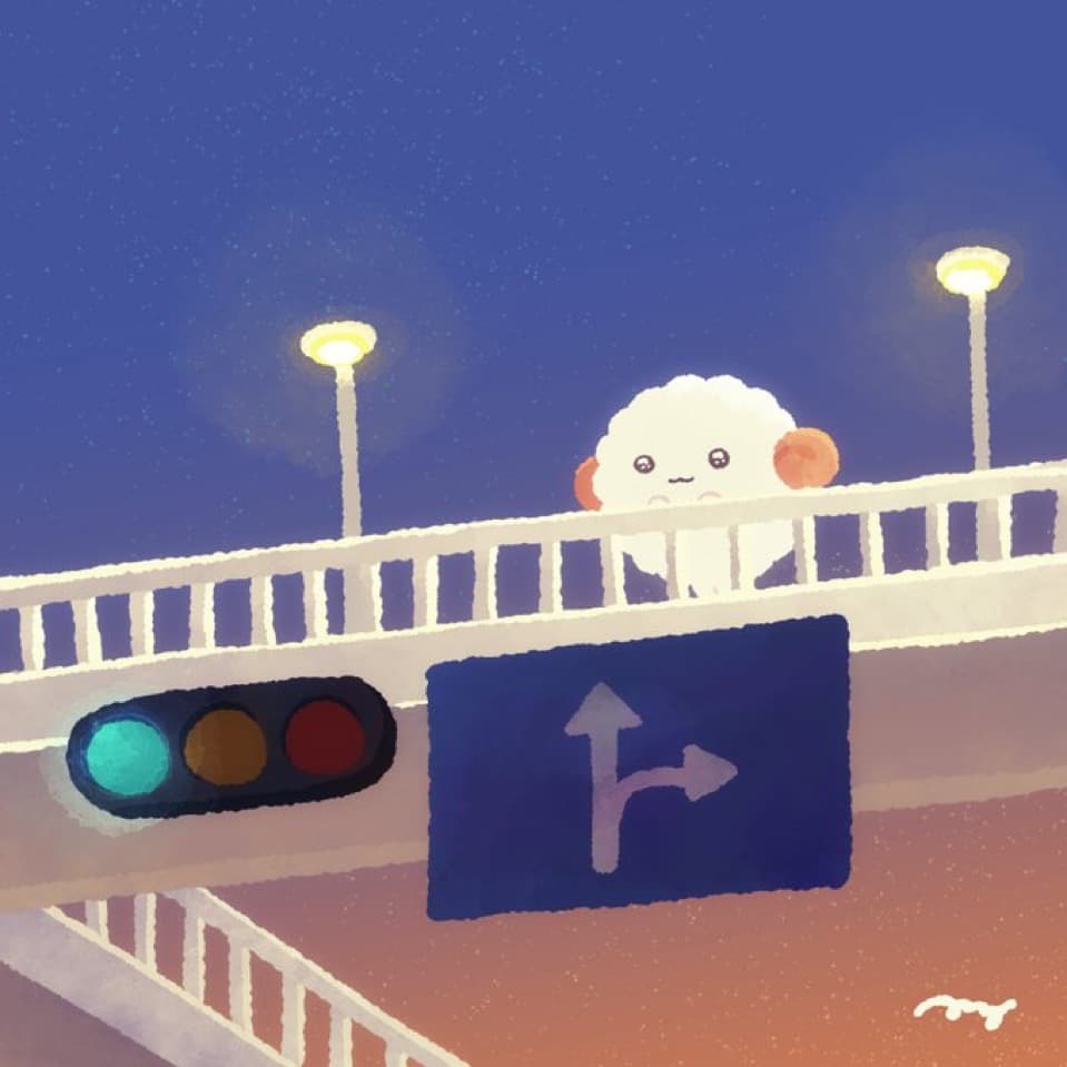 夕暮れ歩道橋
