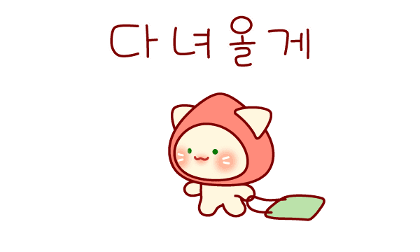 다녀올게